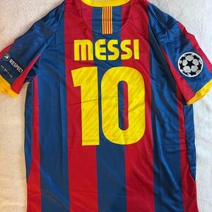 Messi Barcelona retro jersey